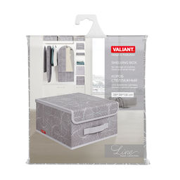 Короб стеллажный с крышкой, малый, 28*30*16 см, LINE MOON, шт - Valiant фото 7