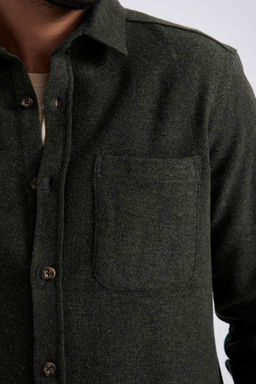 Рубашка Lumberjack с длинным рукавом стандартного кроя - Defacto фото 9