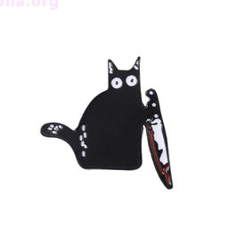 Брошь-значок Bloody cat