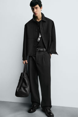 RELAXED FIT PLEATED TROUSERS - Zara фото 16