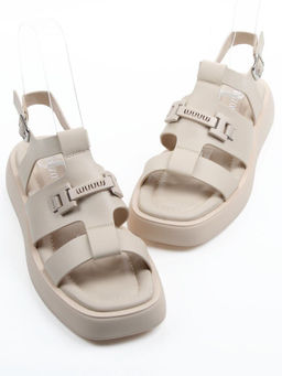 08-PET252-2 LT. BEIGE Босоножки женские (натуральная кожа)