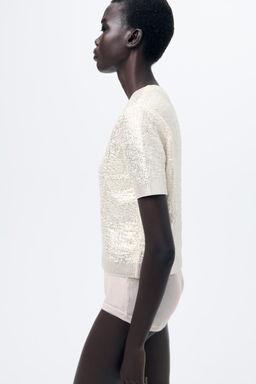 FOIL KNIT SWEATER - Zara фото 3