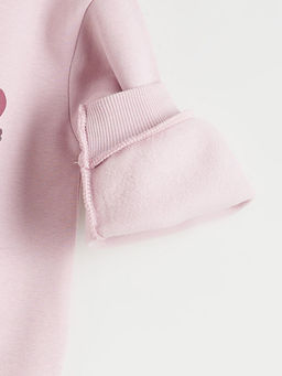 Kalp Bask?l? K?z ?ocuk Sweatshirt