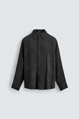 Рубашка Relaxed fit в клетку темно-серая