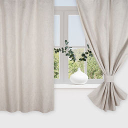 Шторы для кухни Этель Straightforward, 140×180 см-2 шт., подхваты 2 шт., лен 100%