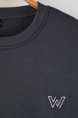 TRENDYOL MAN Kahverengi Buyuk Beden Oversize/Genis Kesim Ici Polar/S?cak Tutan Sweatshirt TMNAW24AO00025 - Trendyolmilla фото 8