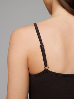 Женский топ на бретелях Lingeamo темно-коричневый ЛТ-05 (69)  фото 4