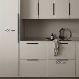 Цена за 2 шт. Ручка CAPPIO RT001BL, L=200 мм, м/о 160 мм, цвет черный