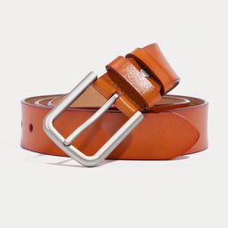 Ремень женский, ширина 3,5 см, винт, пряжка металл, цвет рыжий