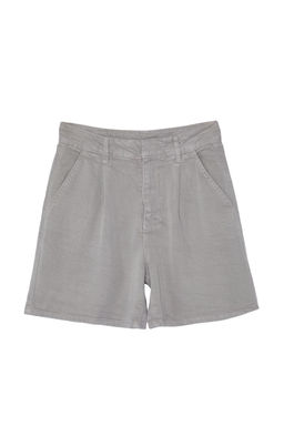 Gri %100 Tencel Pileli Denim Sort TWOSS24SR00077