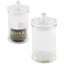 Стеклянная банка для сыпучих продуктов с крышкой BANCA, объем: 0.4 л, арт.003600 /Mallony/