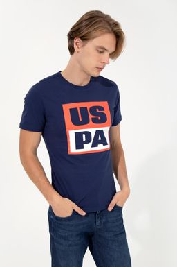 U. S. Polo Assn Мужская темно-синяя футболка с круглым вырезом - U.s. polo assn фото 3