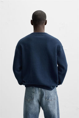 RELAXED FIT COTTON BLEND SWEATER - Zara фото 3
