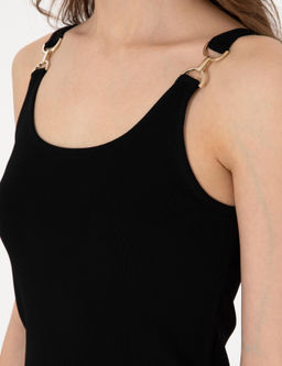 Siyah Slim Fit Triko Ti__rt