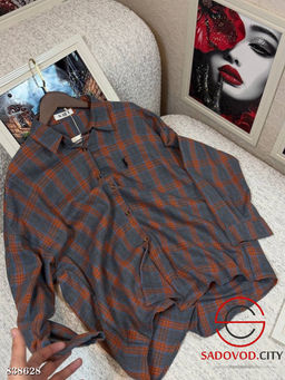 Рубашка женская в клетку