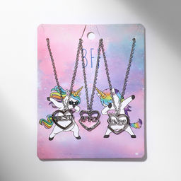 Кулоны на цепочке Неразлучники, с надписью best friends, 3 шт. цвет серебро, 40 см - Tell your story фото 2