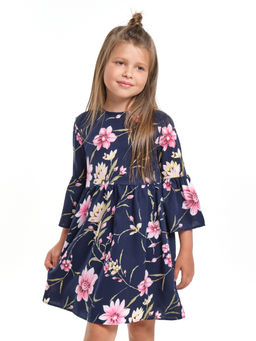 Платье для девочки UD 6531 синий/цветы - Mini maxi фото 5