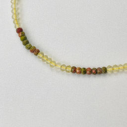 Чокер из Унакита и Лимонного кварца - Радуга самоцветов фото 2