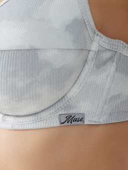 Бюстгальтер Mark Formelle серый тай дай хлопок с эластаном фото 6