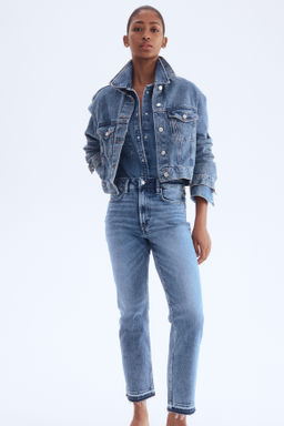 Slim Straight High Ankle Jeans - H&m фото 8