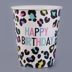 Цена за 10 шт. Стакан бумажный Вечеринка, конфетти, 250 мл - Страна карнавалия фото 2