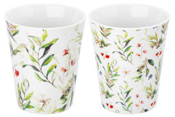 Набор 2 кружек 350 мл 12*9*11 см Зеленые веточки NEW BONE CHINA - Elan gallery фото 13