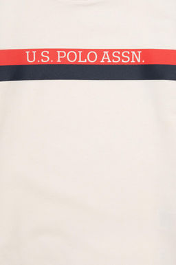 Кремовый базовый свитшот для мальчика Неожиданная скидка в корзине - U.s. polo assn фото 4