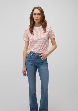 K?rm?z? Cizgili Tisort