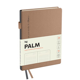 Ежедневник BG недатир. А6 136л. кожзам "Palm. Ecru pink" (DuA6_61322) пудровый
