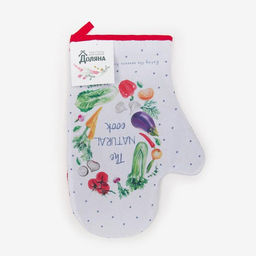 Варежка-прихватка Доляна Натур продукт 20х28см,габардин, 35% х/л, 65% п/э, ватин 250г/м2  фото 4