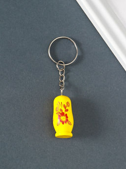 Цена за 12 шт. Брелок для ключей на кольце дерево «Матрёшка», 3.3×1.8×1.6 см, МИКС