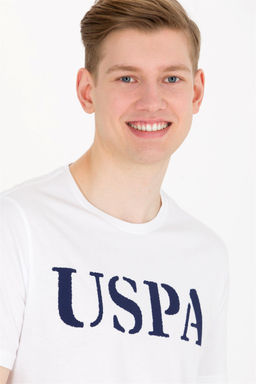 U. S. Polo Assn Мужская белая базовая футболка с круглым вырезом - U.s. polo assn фото 8