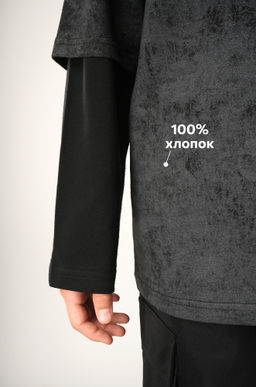 Детский лонгслив с двойным рукавом Happyfox