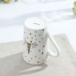 Кружка фарфоровая Доляна Единорог в звёздах, 380 мл, цвет белый  фото 3
