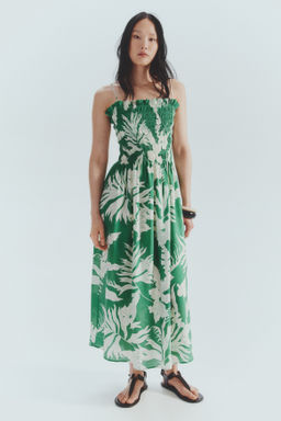 Vestido de tirantes con cuerpo nido de abeja - H&m фото 6