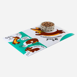 Коврик под миску нескользящий Такса, 43х28 см - Пушистое счастье фото 2