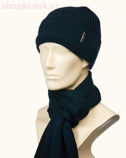 04623 F 1А Тэйм Комплект мужской флис (шапка+шарф) (57-59)