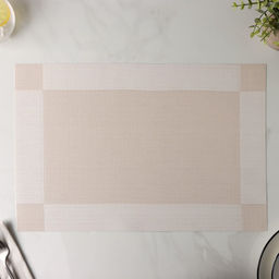 Цена за 2 шт. Салфетка сервировочная на стол Доляна «Шахматы», 45×30 см, бежевая