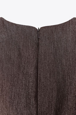 CONTRAST TOPSTITCHING MIDI DRESS - Zara фото 7