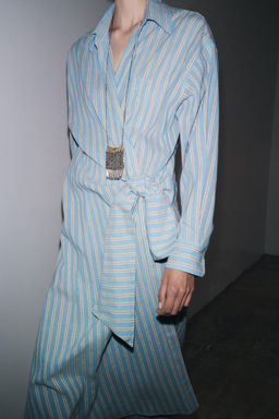 ZW COLLECTION STRIPED WRAP DRESS - Zara фото 14