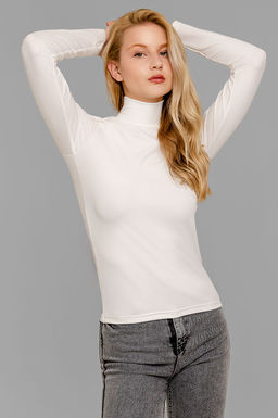 Арт.12803/4 Водолазка женская  42-50 (5 шт) Цвет:молочный