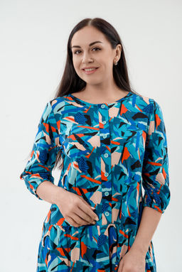 Платье женское из кулирки Софи осколки - Амадэль фото 8