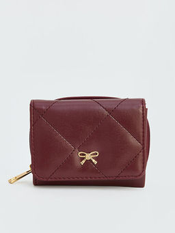 Kapitone Desenli Fiyonklu Kad?n C?zdan