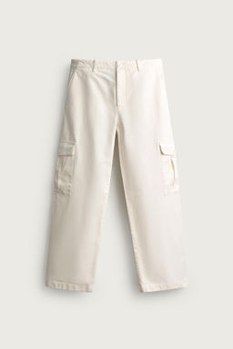 PANTAL?N CARGO RELAXED FIT / Blanco roto - Zara фото 4