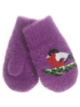 Варежки детские круговые Снегирь на ветке 0109-3