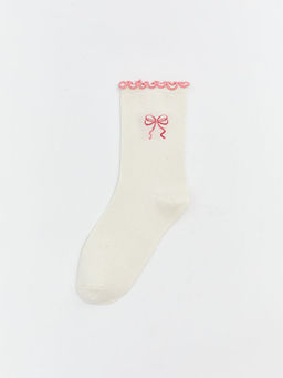 Fiyonk Bask?l? Kad?n Soket ?orap