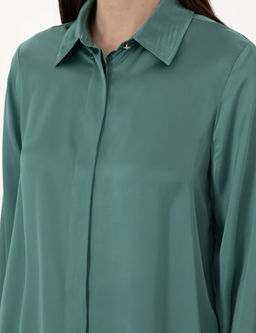 Ye_il Comfort Fit Uzun Kollu G_mlek