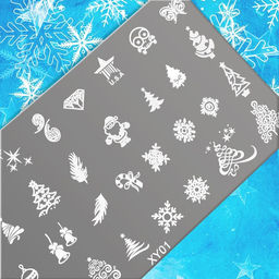 Пластина для стемпинга металлическая Праздничное ассорти, 12?6 см - Qf фото 4