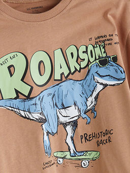 Dinozor Bask?l? Erkek ?ocuk Ti??rt ve ?ort 2li