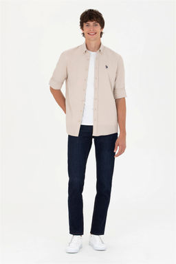 U. S. Polo Assn / Мужская рубашка с длинным рукавом Stone - U.s. polo assn фото 4